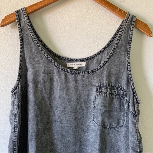 Life In Progress Black Jean High Low Tank Top - Picture 4 of 8